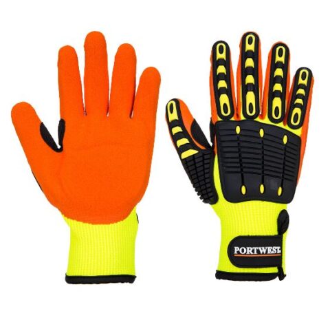 Guanto Anti Impact Protezione al dorso colore Arancio Tg M